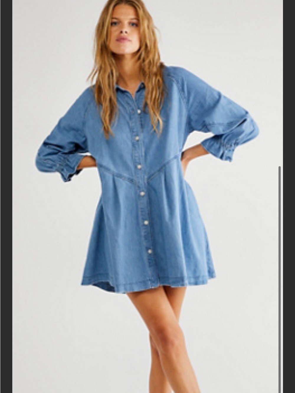 Free People Hannah Denim Mini Dress